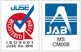 ISO9001認証取得　JUSE-RA-2015​